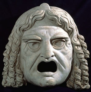 Maschera femminile del teatro romano